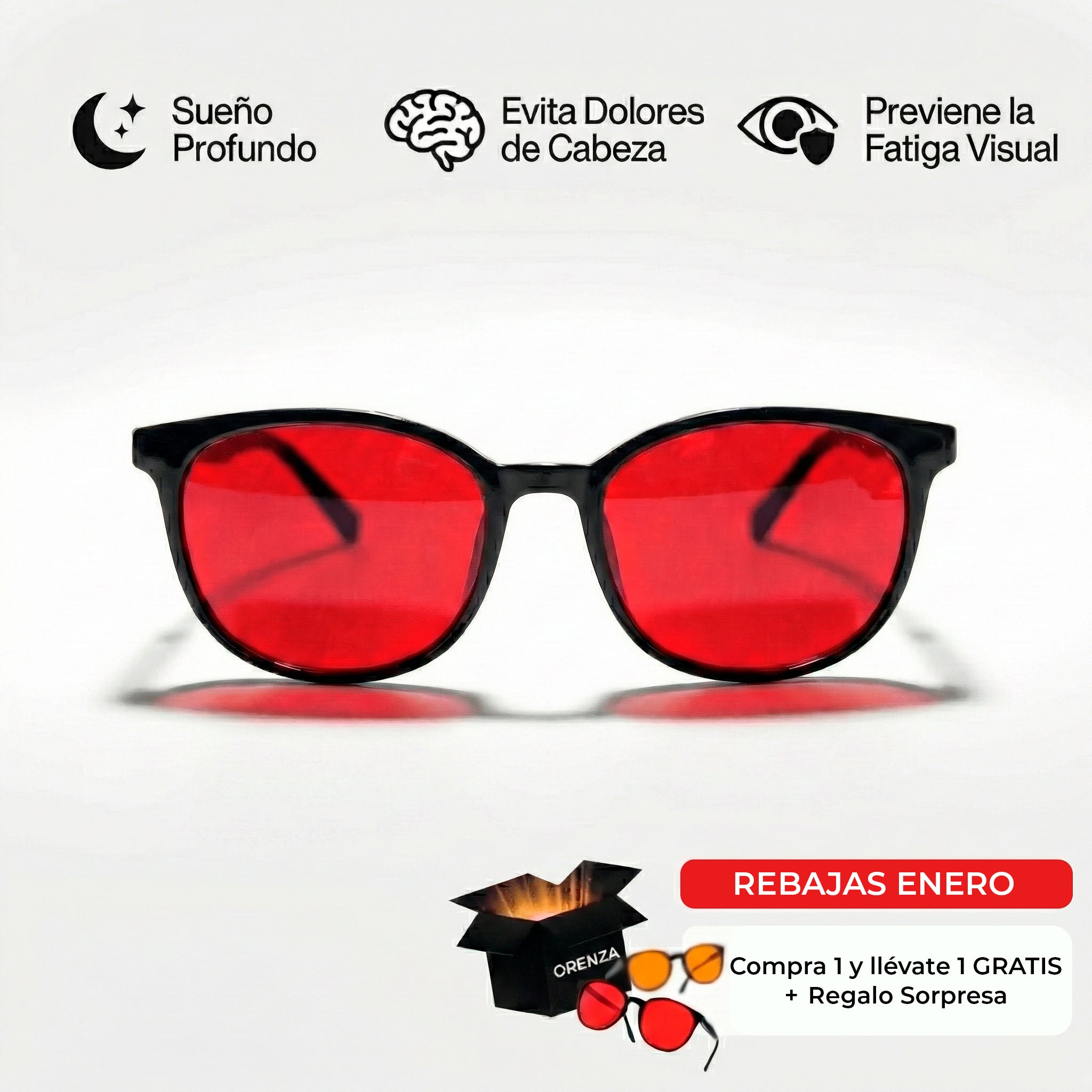 Gafas de luz azul sin graduar unisex Orenza para el uso diario frente a pantallas