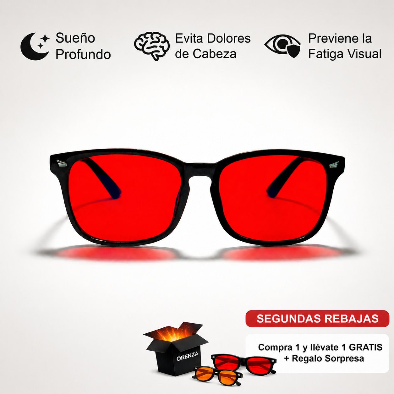 Gafas de luz azul sin graduar unisex Orenza para el uso diario frente a pantallas