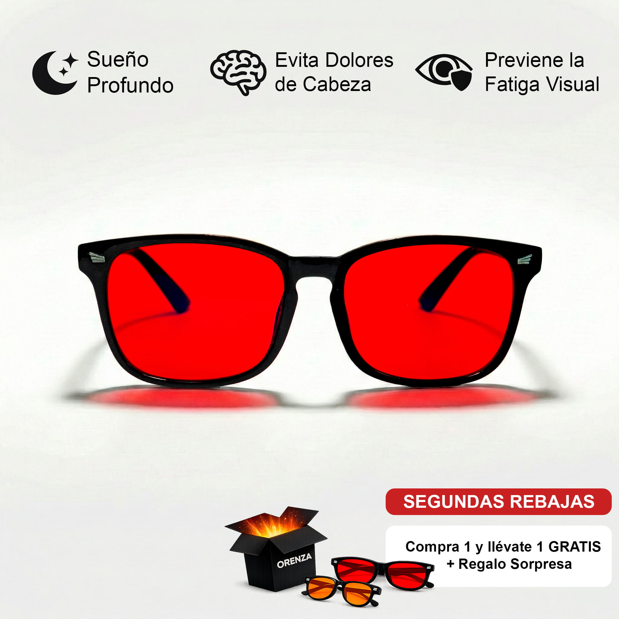 Gafas de luz azul sin graduar unisex Orenza para el uso diario frente a pantallas